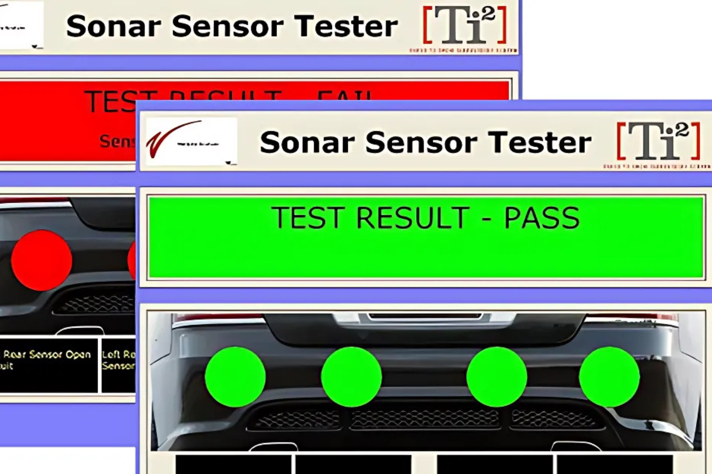  circle background Rear Sensor Sonar Tester For Large OEM